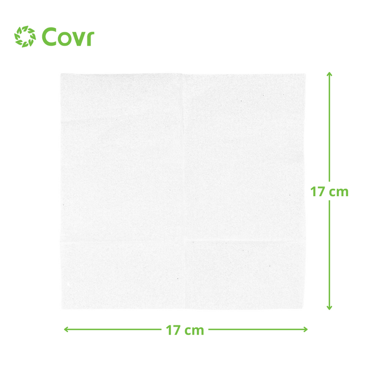 White 1-ply napkins 17x17 (5400 units)