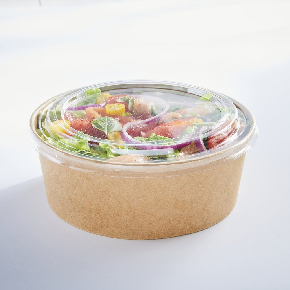 Kraft bowls/brown cardboard salad bowls 550ml without lids (400 units)