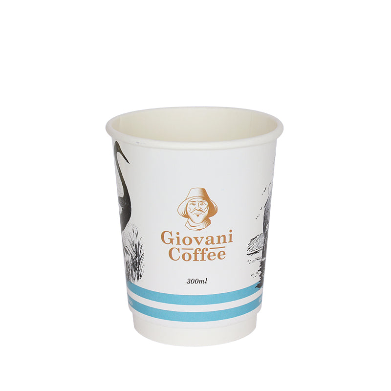 Customized 33 cl / 12 oz double-wall paper cups (1,000 units or more)