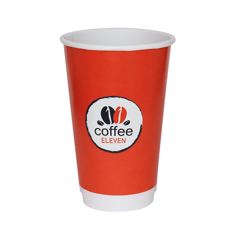 Customized 45 cl / 16 oz double-wall paper cups (1,000 units or more)