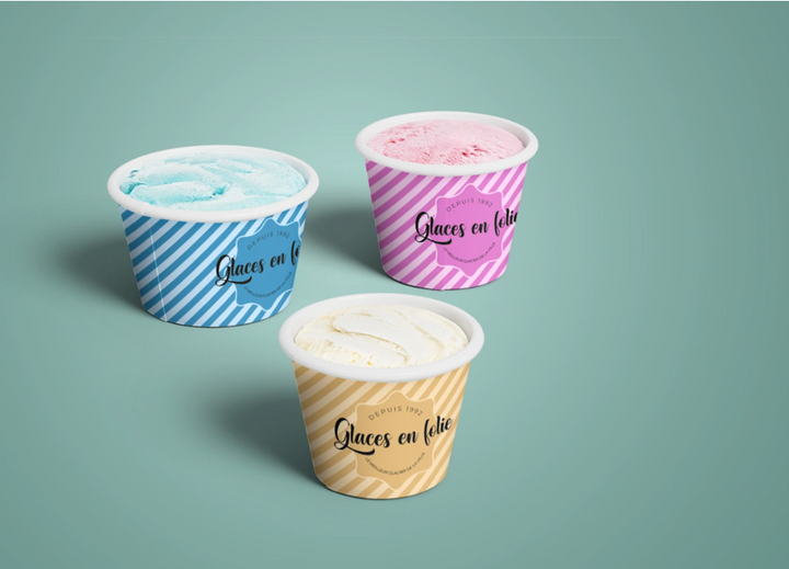 Customized ice cream tubs 250 ml