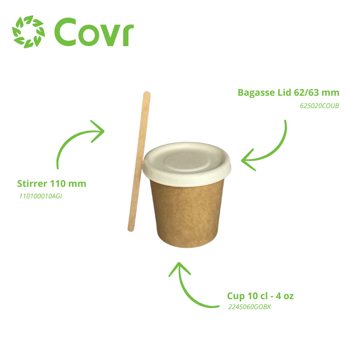 Kraft paper cups 10-12 cl 4 oz - 230 + 18 gsm