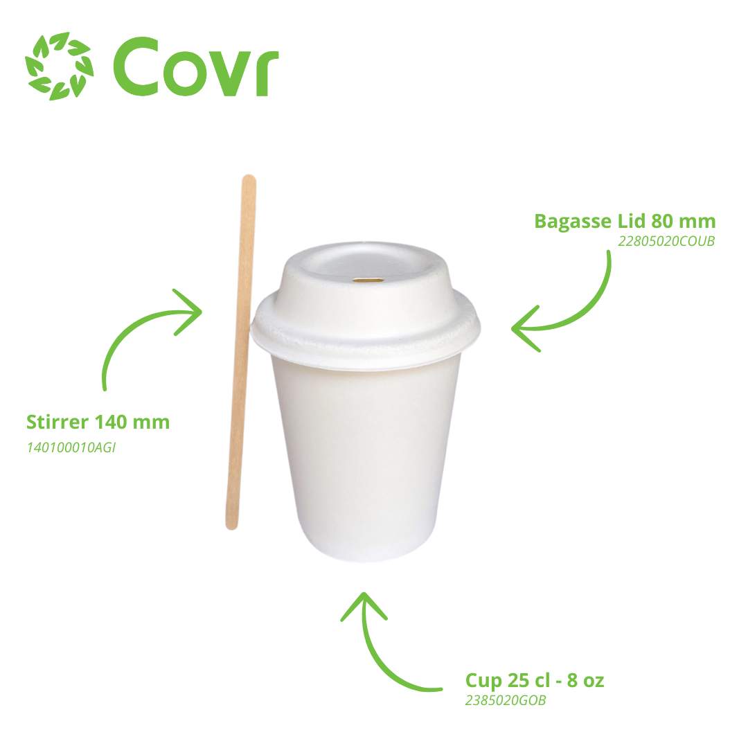 White paper cups 25 cl / 8 oz -  250 + 15 gsm