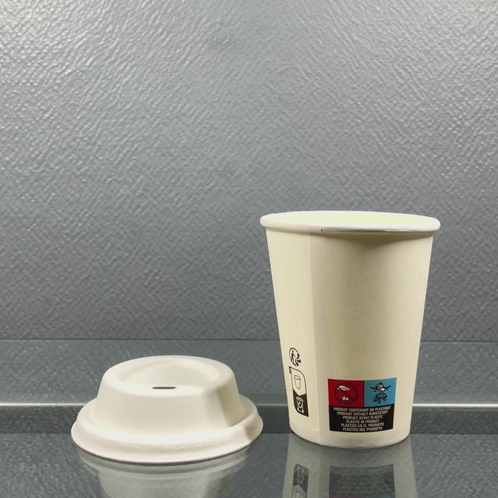 White bagasse lid 80mm (1000 units)