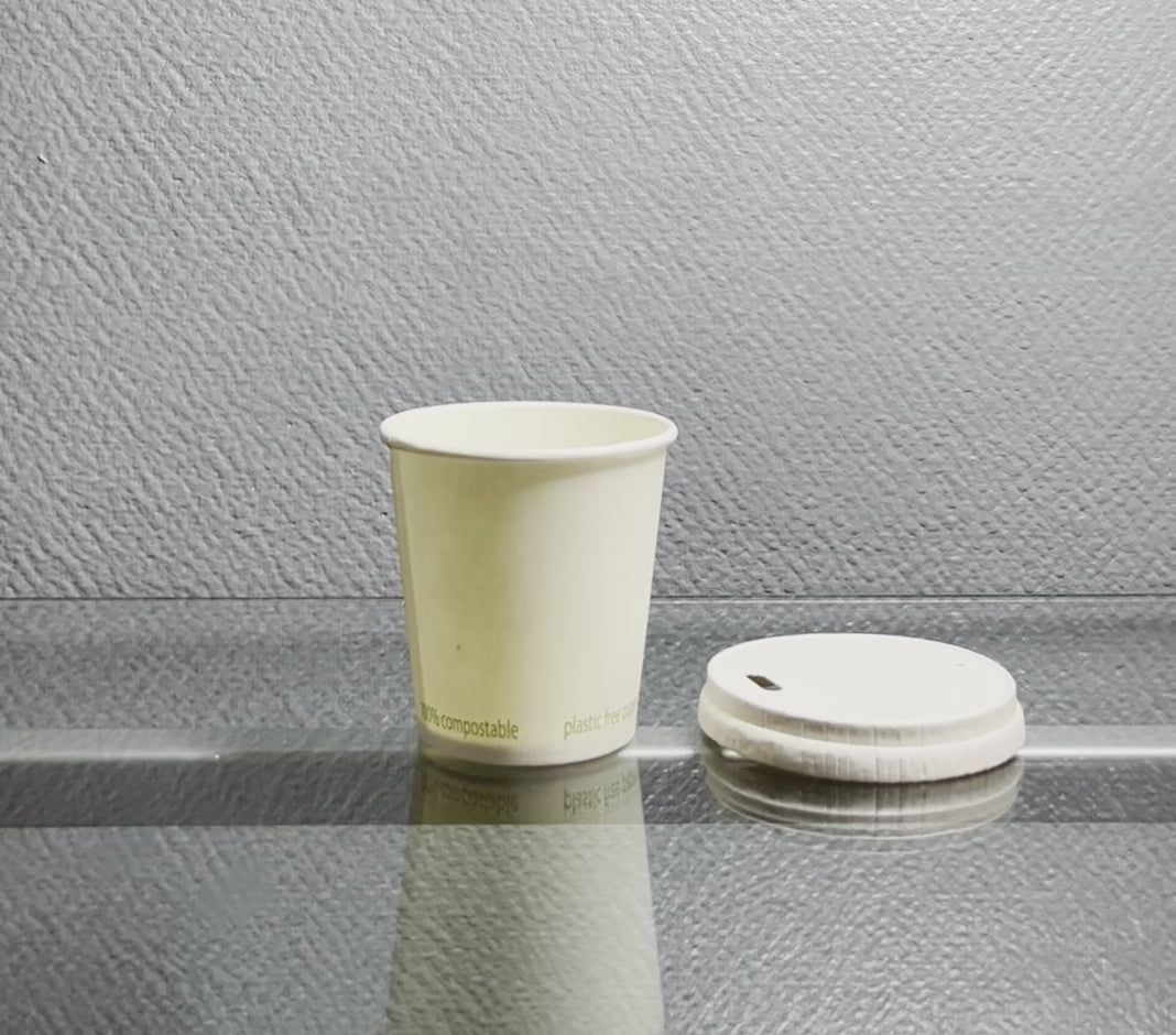 Plastic-free paper cups 10-12 cl / 4oz -  225 gsm