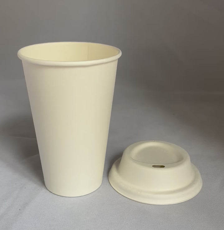 White paper cups 33 cl / 12 oz