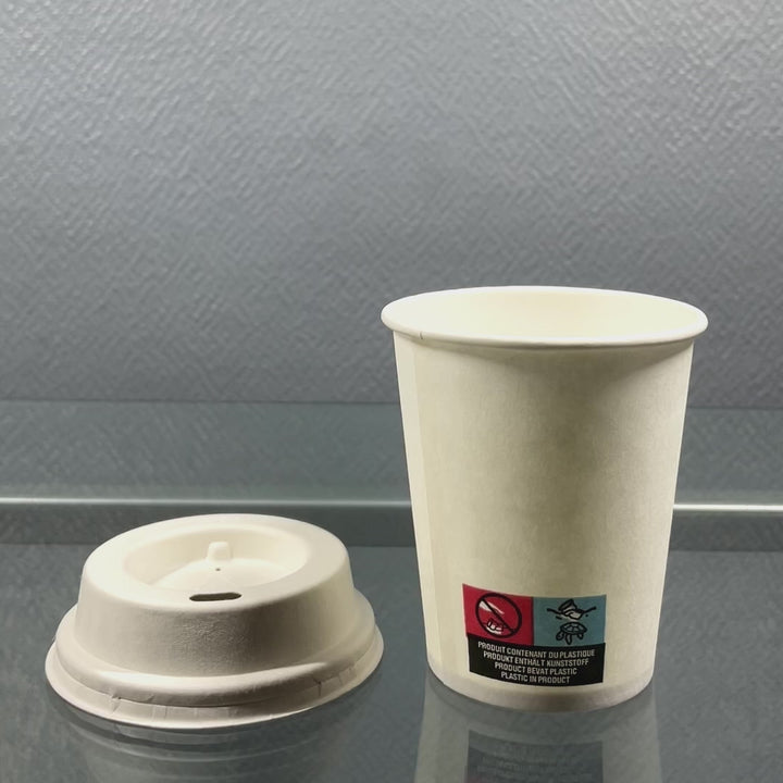 White Bagasse 70mm lids (2100 units)