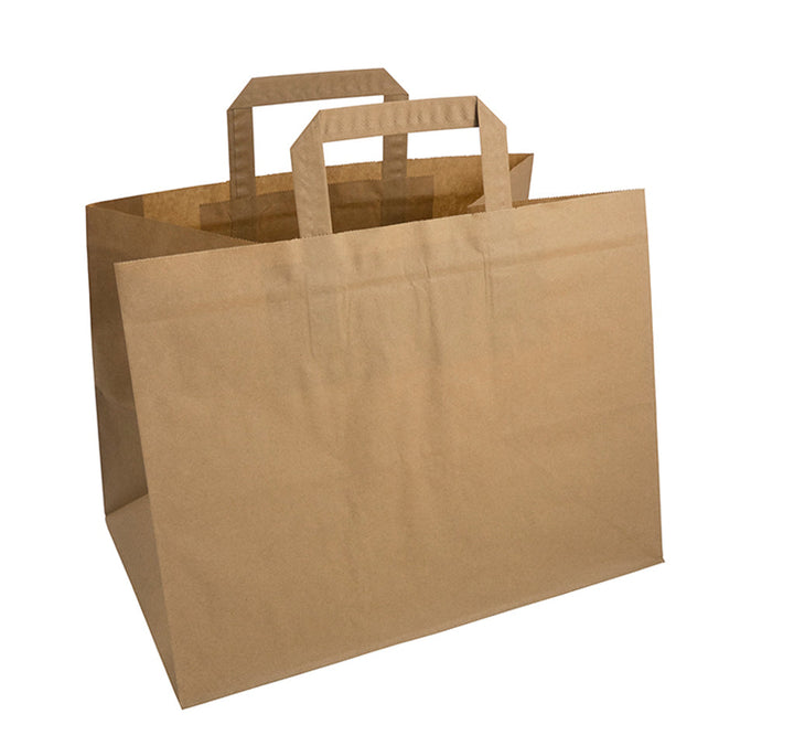 Brown Kraft paper bags 32+22x25 cm 80 gr (250 units)