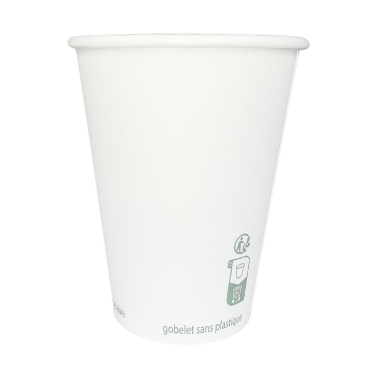 Vasos Cajas de cartón blancas sin plástico 40 cl - 14 oz (1000 unidades)