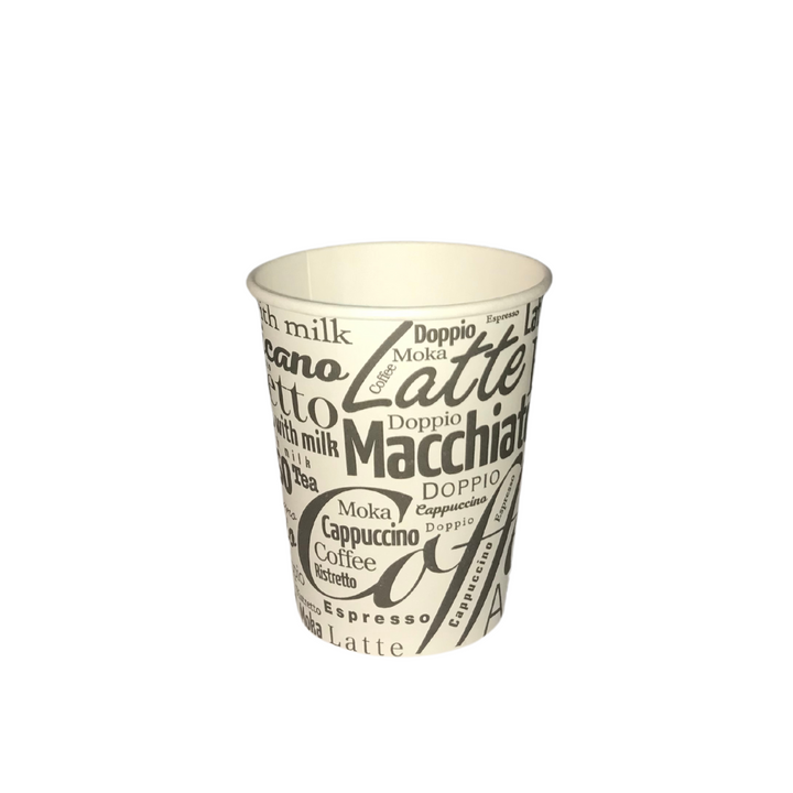 Vaso de cartón 18 cl / 6 oz Decoración café