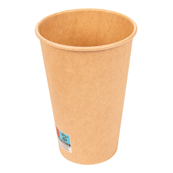 Vasos de cartón kraft 50 cl / 16 oz -  300 + 18 gsm