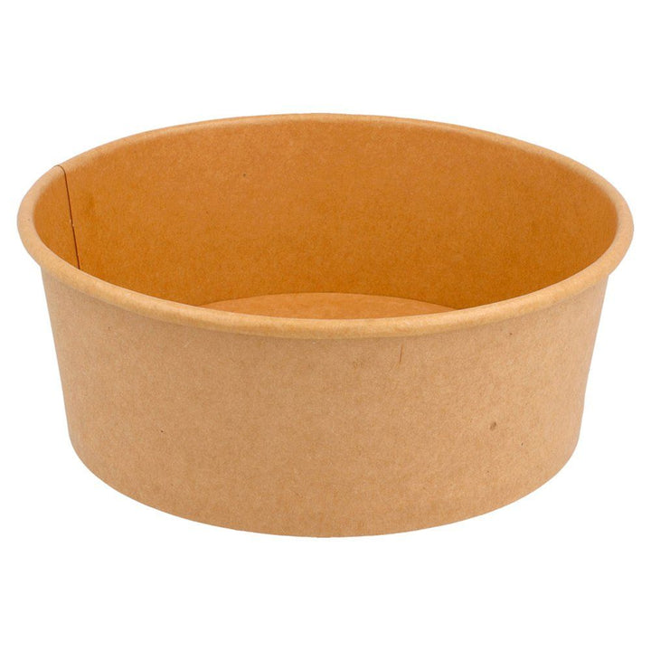 Combo Kraft bowls/brown cardboard salad bowls 750ml + rPET lids (300+300 units)