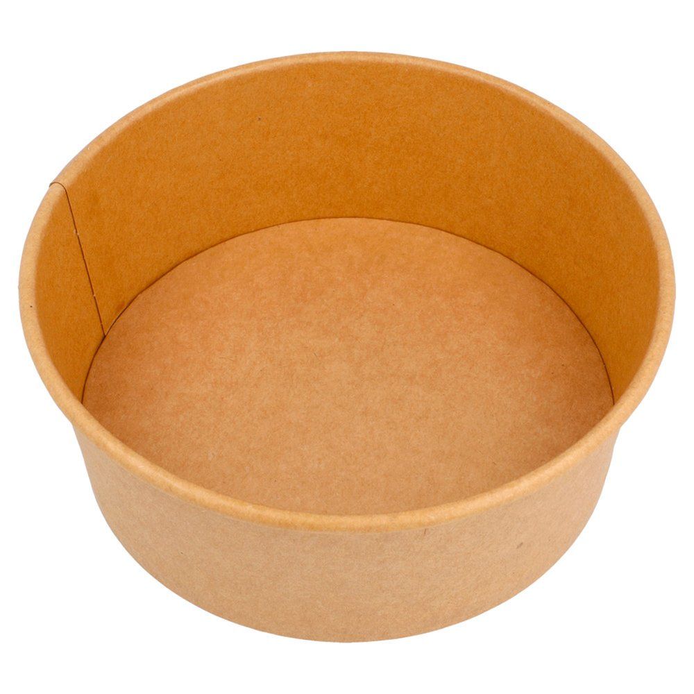 Combo Kraft bowls/brown cardboard salad bowls 750ml + rPET lids (300+300 units)