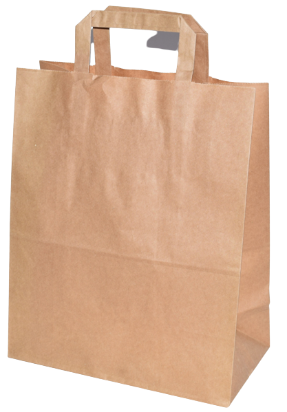 Bolsas 26+14x30 cm de papel Kraft marrón 80 gr (250 unidades)