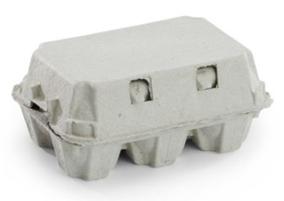 Molded cellulose egg cartons 2x6 TOP