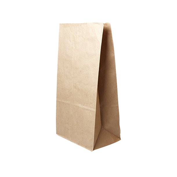 Bag 22+14x40 cm in brown kraft paper without handle (350 units)